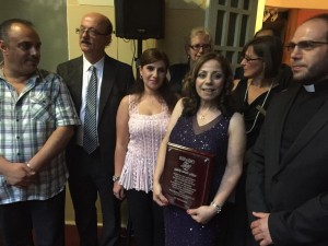 Marcelle Mansour was awarded “Sawaki for Culture and Arts” Shield, for her continuous work culminated by Threshold Solo Exhibition & Poetry, at Mary MacKillop Museum 10 Dec 2014