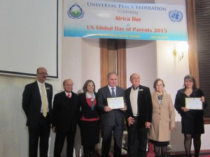 UPF Peace Ambassadors from Arabic & Assyrian Origins, from left: Dr Alaa AlAwadi, Mr Maurice Mansour, Mrs Marcelle Mansour, Mr Bedro Hajje, Mr Hormiz Eshoo, Mrs Nadya Al-Awaadi 