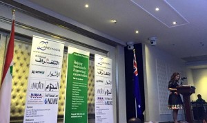 Austrlian Middle East 4th Annual Gala Dinner, MC was Mrs Naomi Tsvirko Editor - in- Chief of ElTelegraph Weekend