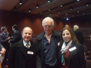 Fine Artist Marcelle Mansour with Professor Emeritus Stuart Rees & Maurice Mansour