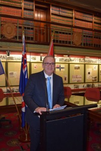 H. E. Mr Izzat Abdul Hadi-Head of the General Delegation of Palestine to Australia at the The Annual Celebration of the Palestinian National Day at NSW Parliament 11/11/2015