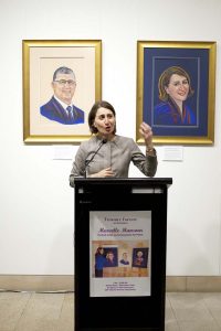 Treasure Forever Solo Art Exhibition by Marcelle Mansour at Artspace on the Concourse on 7 December 2016 Speaker The Hon. Gladys Berejiklian NSW Treasurer